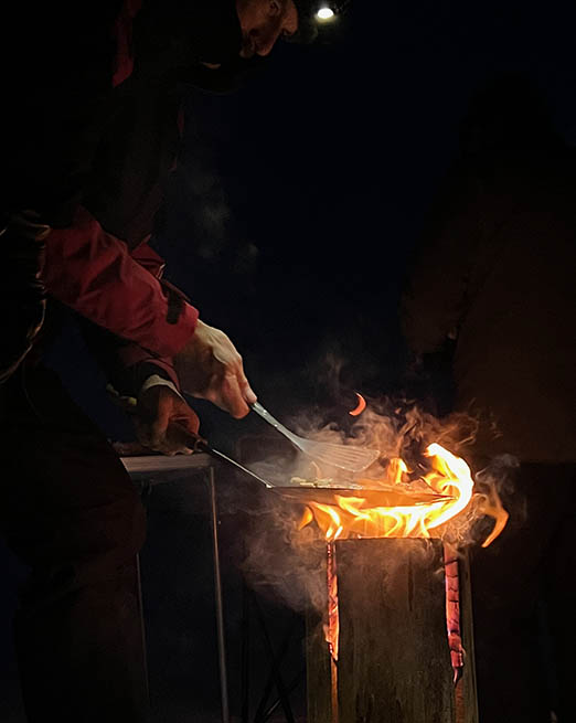 Arctic food cooking