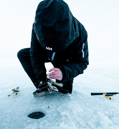 Angler on ice